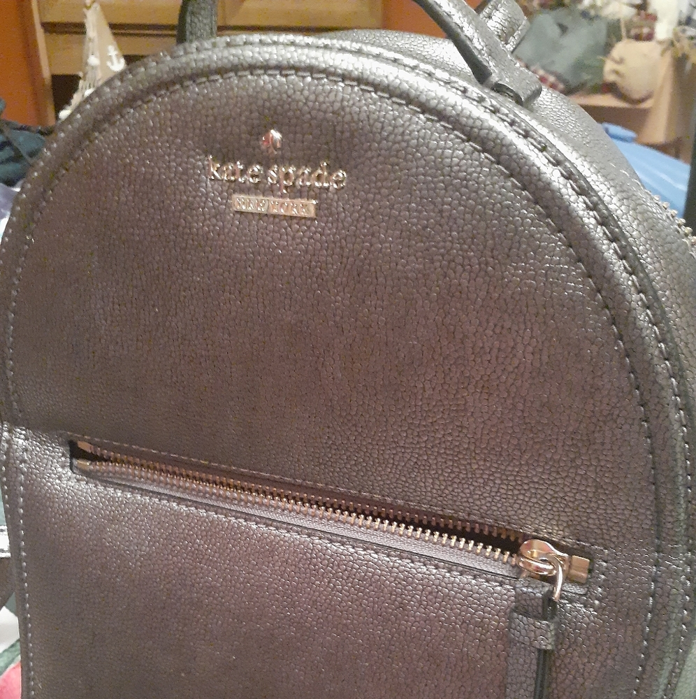 BRAND NEW WITHOUT TAGS KATE SPADE SILVER BACKPACK